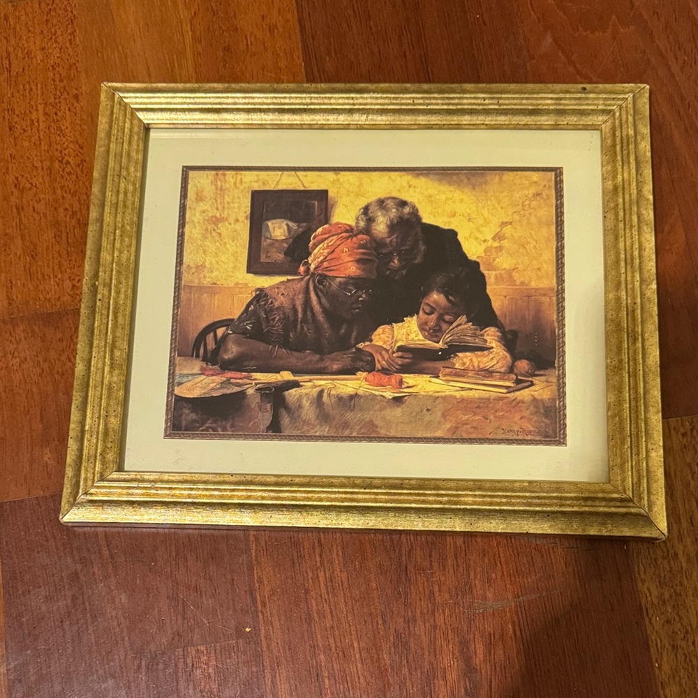 Framed Art Print with Gold Frame